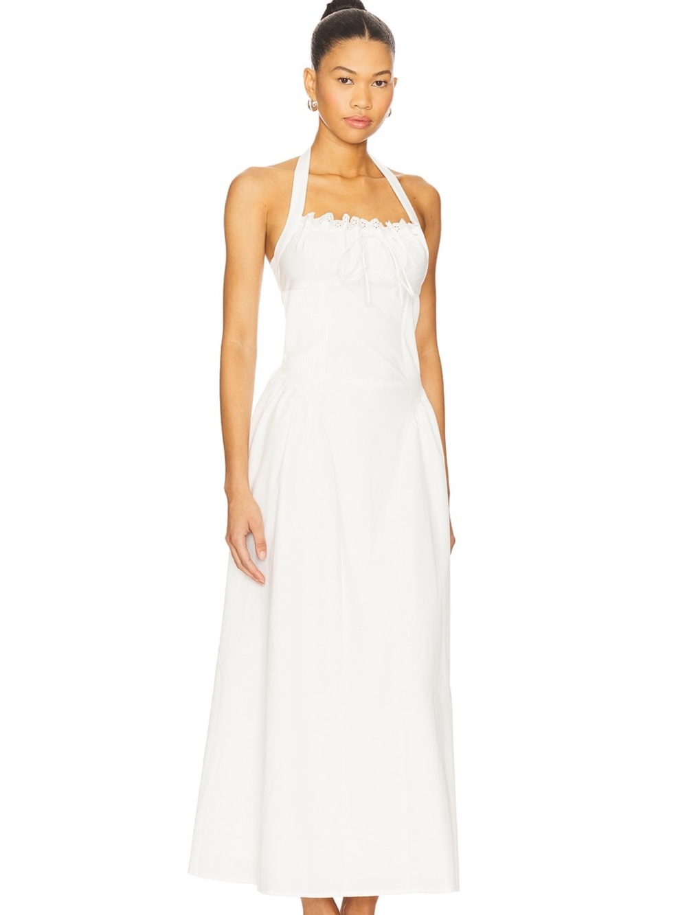 White Halter Maxi Dress: Never worn